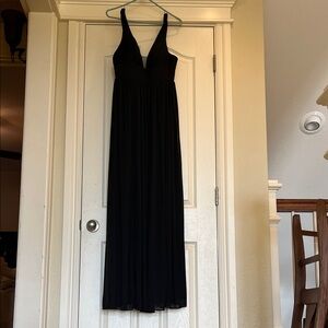 Elegant Black Maxi bridesmaid/prom/formal occasion dress